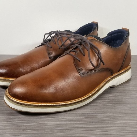 Cole Haan Osborn Plain Toe Derby, British Tan Leather / Ivory, Mens Size 11 M - Picture 1 of 10